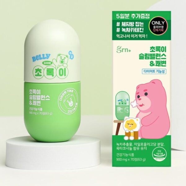 grn+ Green Slim Balance & Smooth Bowels 60 Tablets & 10 Tablets - Image 2