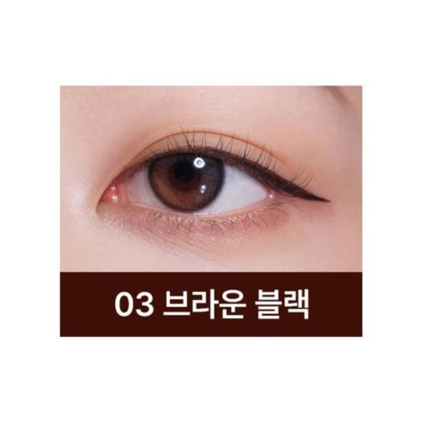 Kiss Me Heroine Make Smooth Liquid Eyeliner Super Keep #Brown Black (+Mazzi Stamp) - Image 5