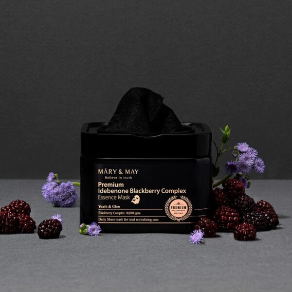 Mary&May Premium Idebenone Blackberry Complex Essence Mask Set [20 Masks] - Image 2
