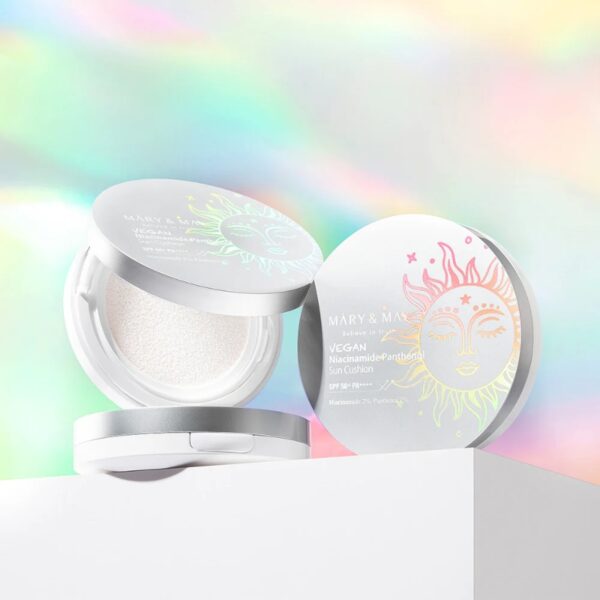 Mary&May Vegan Niacinamide Panthenol Sun Cushion SPF50+ PA++++ (+LANEIGE RadianC SunCream 20ml) - Image 2