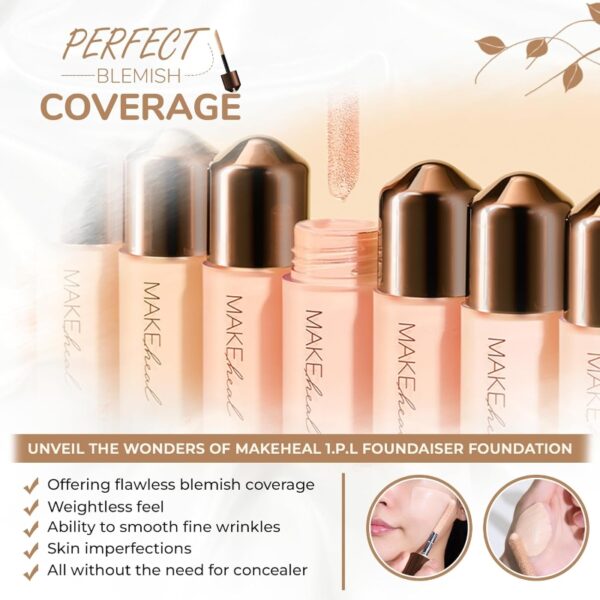 NEW💖 Makeheal 1.P.L Foundaiser Foundation SPF 20 PA++ [#3 Colors] - Image 2