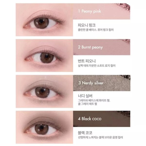 Inapsquare x ROM&ND Better Than Eyes [#B02 Peony In Black] - Image 4