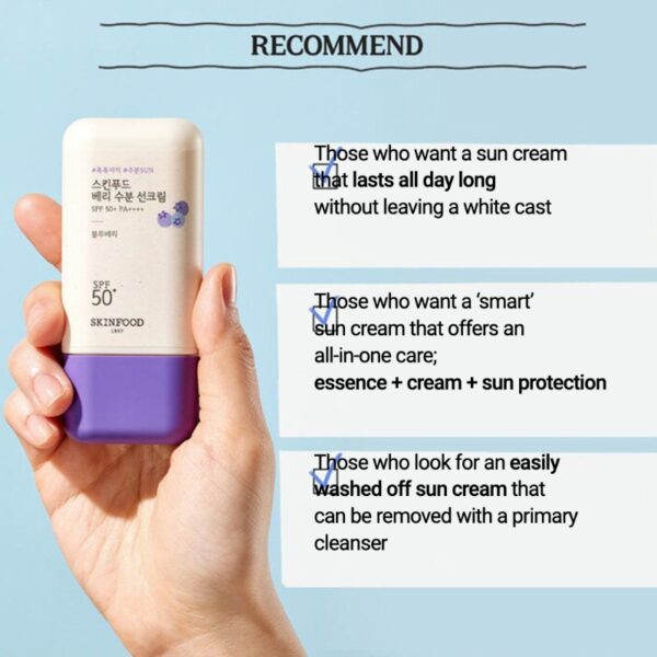 SKINFOOD Berry Moisturizing Sun Cream 50mL SPF50+ PA++++ Duo Set - Image 6