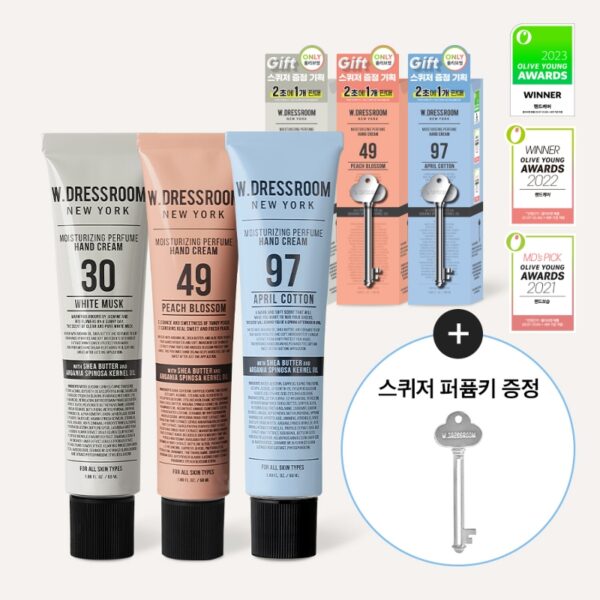W.DRESSROOM Perfume Hand Cream Special Set  [#3 Sent] (+Squeezer)