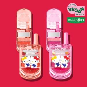 Hello Kitty x AMUSE Healthy Balm Lip&Cheek Phone [#2 Colors] (+Kitty Sticker)