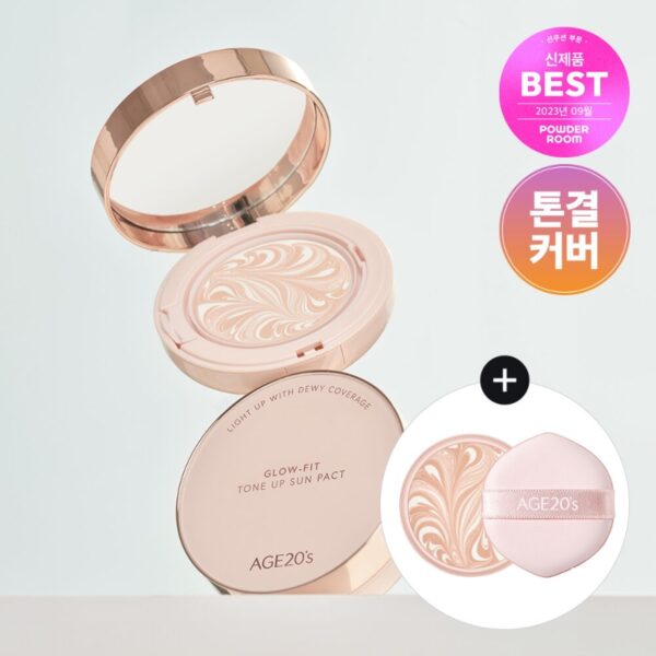 AGE 20's Glow-Fit Tone Up Sun Pact Set (+Refill)