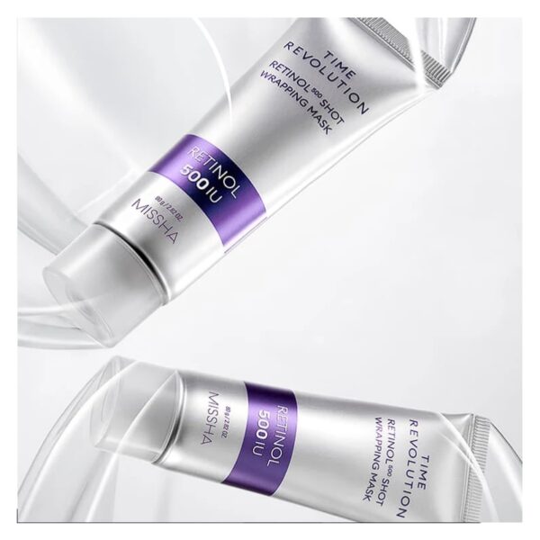 MISSHA Time Revolution Retinol 500IU Shot Wrapping Mask 80g - Image 7