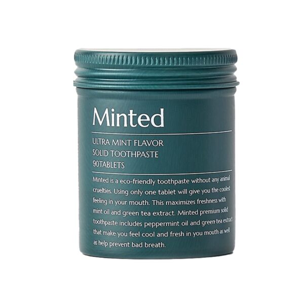 Minted Ultra Mint Flavor Solid Toothpaste 90 Tablets - Image 3
