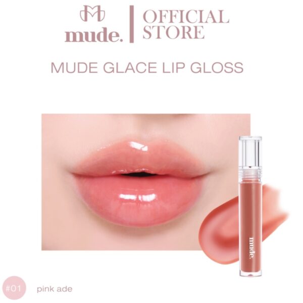 Mude Glace Lip Gloss #01 Pink ade - Image 2