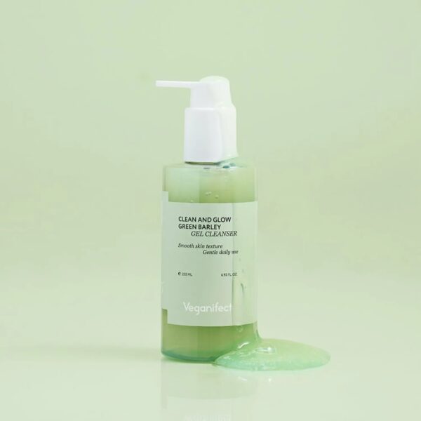 Veganifect. Clean & Glow Green Barley LHA Gel Cleanser 205mL Special Set (+Toner Pad 4p+keyring) - Image 4
