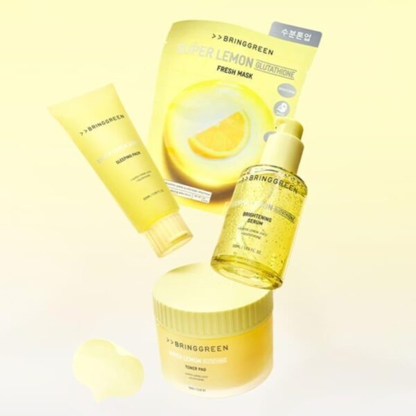 BRINGGREEN Super Lemon Glutathione Sleeping Pack (+Silicone Brush) - Image 5