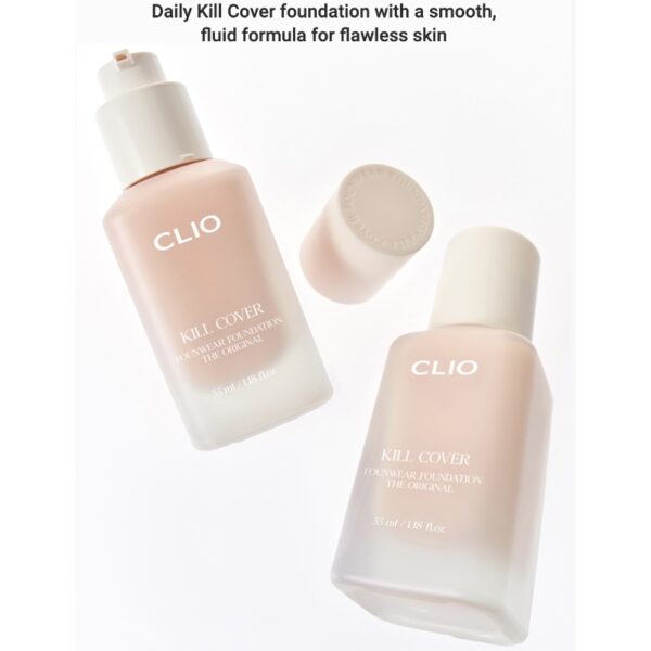 NEW❤️ CLIO Kill Cover Founwear Foundation The Original [#3 Colors] (+2 Spatula Puffs) - Image 4