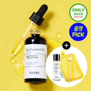 COSRX The Vitamin C 23 Serum 20g Set (+Peptide Skin Booster Serum 30ml+Mesh Pouch)