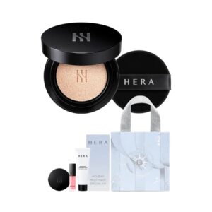 NEW💖 HERA Black Cushion Foundation SPF34 PA++ Special Set [#2 Colors] (+Dreamscape Voyage Collection 3 Kit+Bag)
