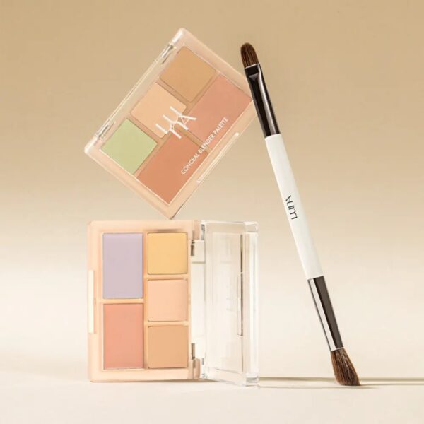 LUNA Conceal Blender Palette Clear Cover #01 Clear Cover (+Dual brush)