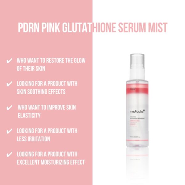 medicube PDRN Pink Glutathione Serum Mist - Image 3