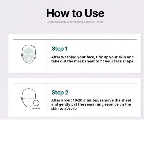 NEW💖 MEDIHEAL Madecassoside Essential Mask Blemish Repair [#11 MASKS] - Image 6