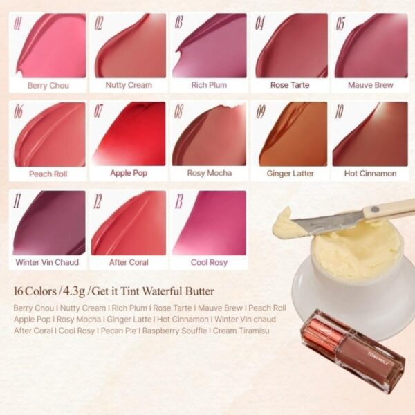 TONYMOLY Get It Tint Waterful Butter [#12 After Coral] (+18 Mini+Lip Pouch) - Image 6