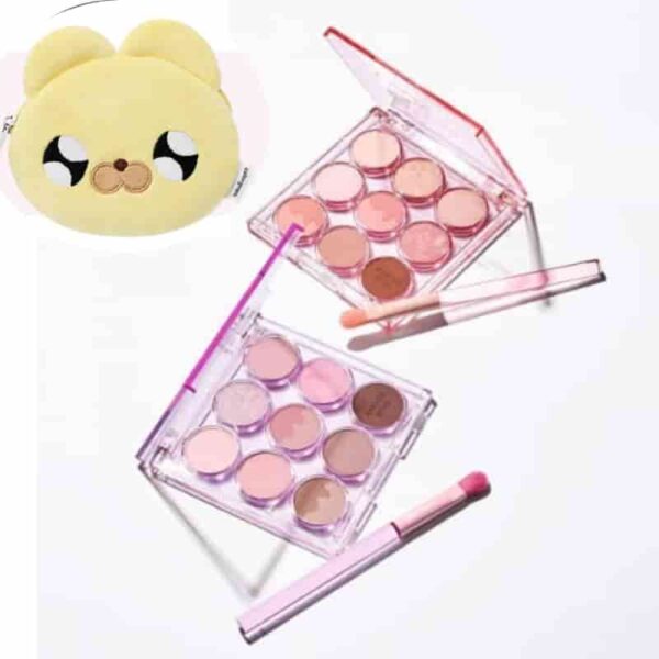 AMUSE Eye Colour Palette Brush Set [#01 Warm Boksoonga] (+Pouch)