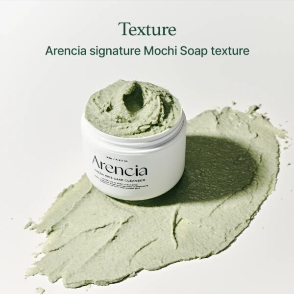 Arencia Fresh Green Rice Mochi Cleanser 120g Set (+Rosehip Cleanser 15g+Holy Hyssop Serum 4ml) - Image 3