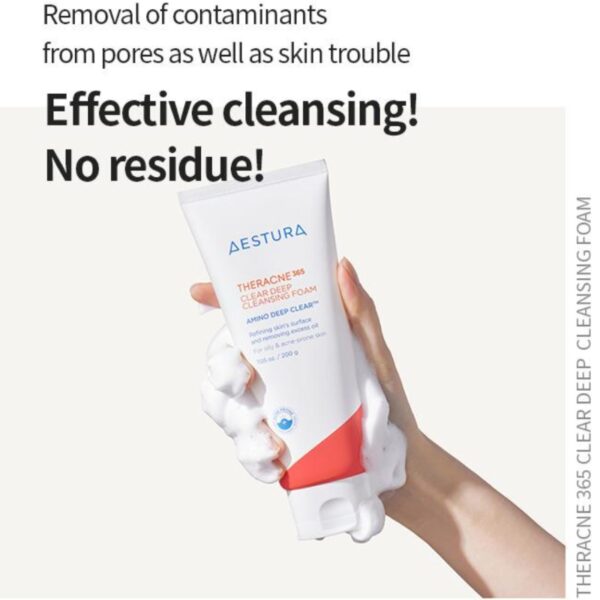 AESTURA THERACNE 365 Clear Deep Cleansing Foam 200g+30g - Image 3