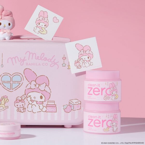 My Melody x Banila co Clean It Zero Cleansing Balm Original 180ml Duo Set (+Travel Kit 16ea+Band+Ready Bag +Sticker) - Image 6