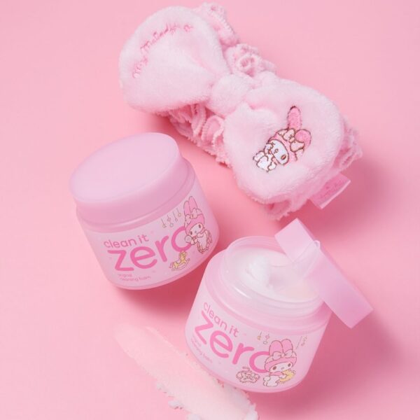 My Melody x Banila co Clean It Zero Cleansing Balm Original 180ml Duo Set (+Travel Kit 16ea+Band+Ready Bag +Sticker) - Image 2
