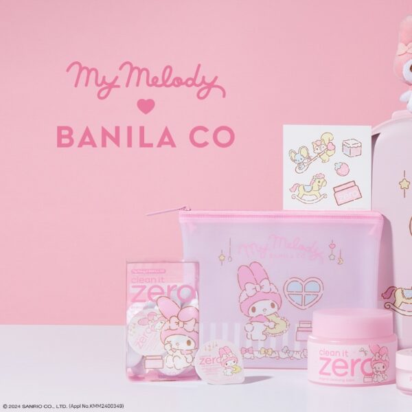 My Melody x Banila co Clean It Zero Cleansing Balm Original 180ml Duo Set (+Travel Kit 16ea+Band+Ready Bag +Sticker) - Image 5