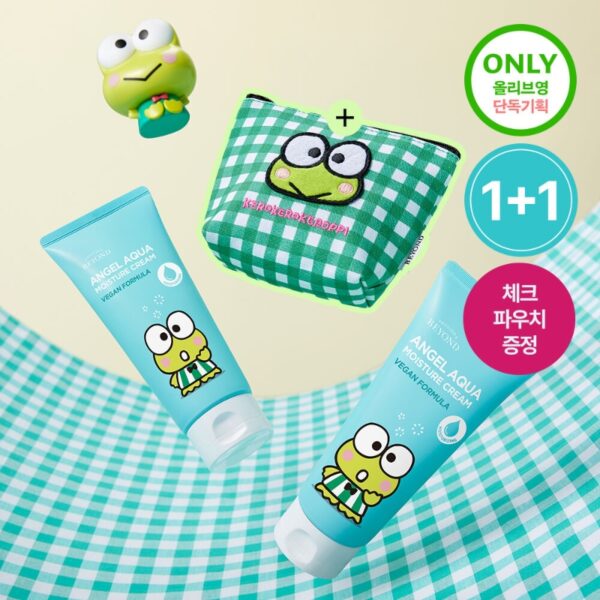 KEROPPI x BEYOND Angel Aqua Moisture Cream 150ml 1+1 Set (+ Pouch)