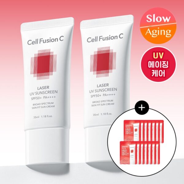Cell Fusion C Laser UV Sunscreen 1+1 Twin Pack Set (+kit)