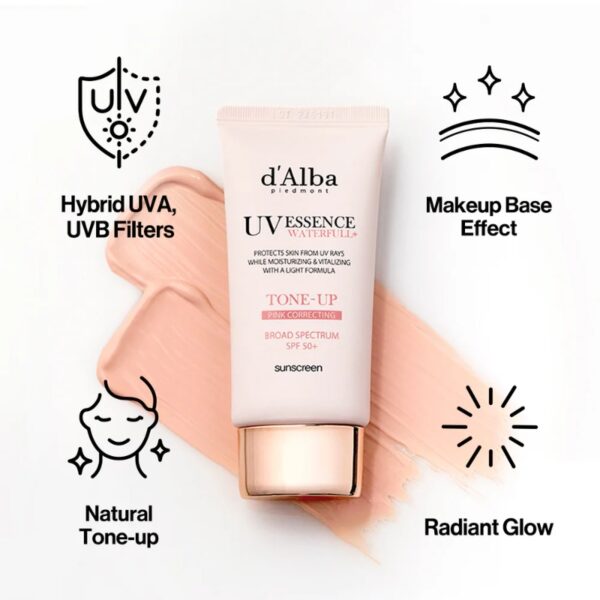 d'Alba Waterfull Tone-Up Sun Cream SPF 50+ PA++++ - Image 3