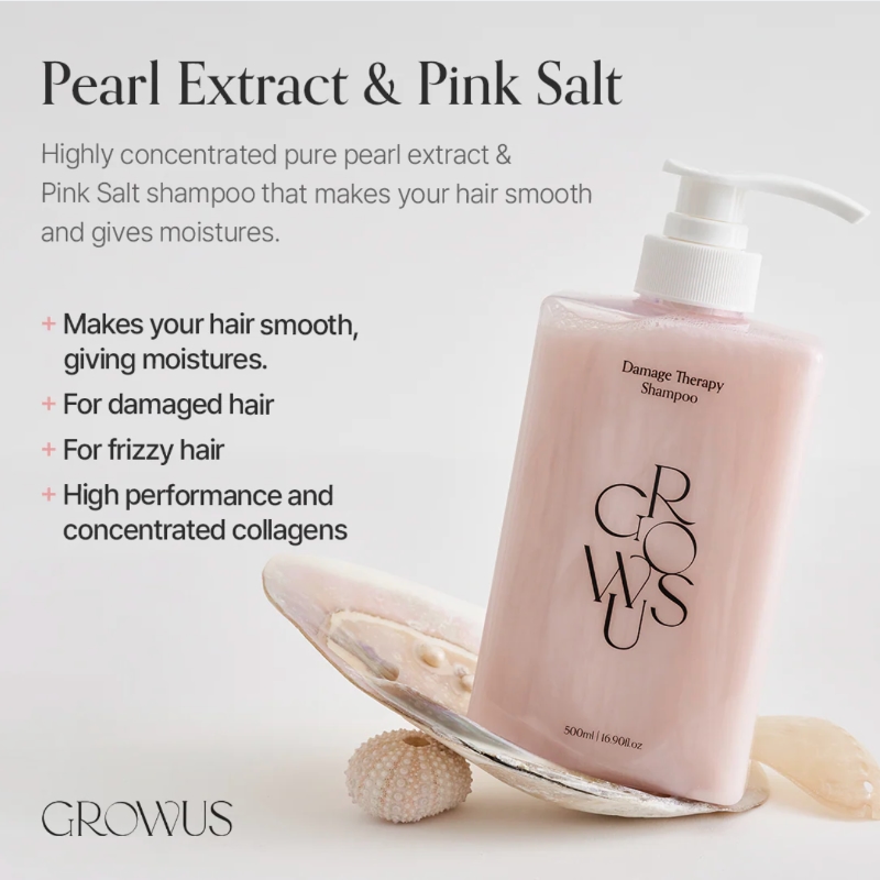 growus Damage Therapy Shampoo EX 500mL Set (+Rerill 500ml) - Image 3