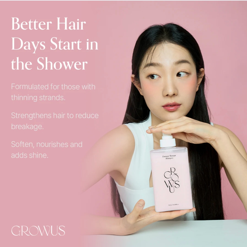 growus Damage Therapy Shampoo EX 500mL Set (+Rerill 500ml) - Image 5