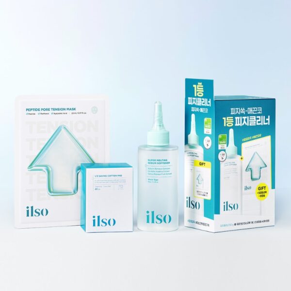 ilso Super Melting Serum Softener Special Set (+Cotton Pad 40P+ Peptide Pore Tension Mask]