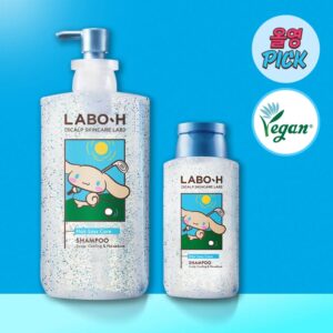 TANNING CINNAMOROLL x LABO-H Hair Loss Care Shampoo for Scalp Cooling & No-sebum 750ml Set (+125ml)