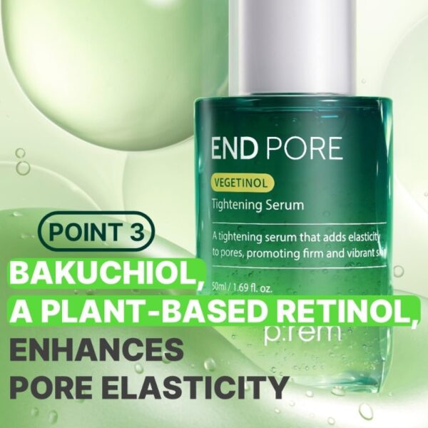 makeprem End Pore Vegetinol Tightening Serum (+soothing Pink Tone Up SunCream 10ml) - Image 4