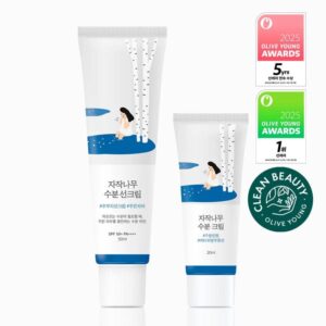 ROUND LAB Birch Juice Moisturising Sunscreen SPF50+ PA++++ set (+Cream 20ml)