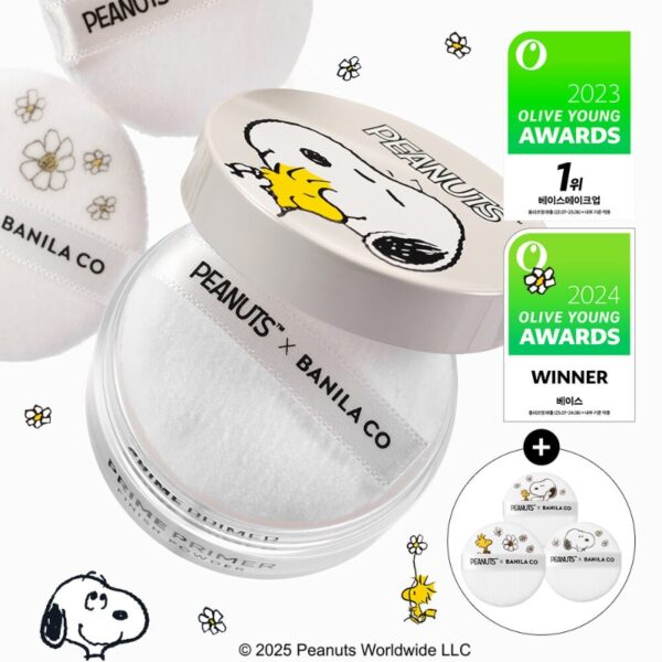 Snoopy x BANILA CO Prime Primer Finish Powder (+3puffs + Sticker )