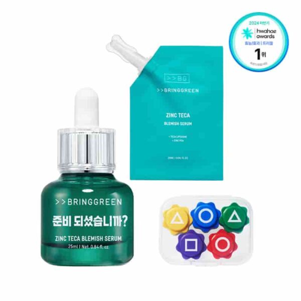 BRINGGREEN Zinc Teca Blemish Serum 25ml Set (+Refill 25ml+A Set of Jackstones)