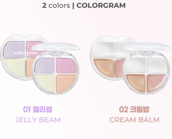 colorgram Tintin Dory Highlighter Palette [#2 Colors] - Image 3