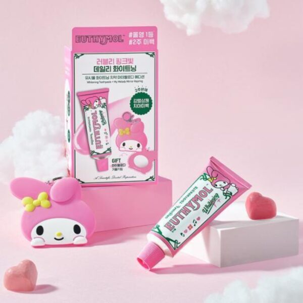 My Melody x EUTHYMOL Whitening Toothpaste 106g (+Mirror Keychain) - Image 2