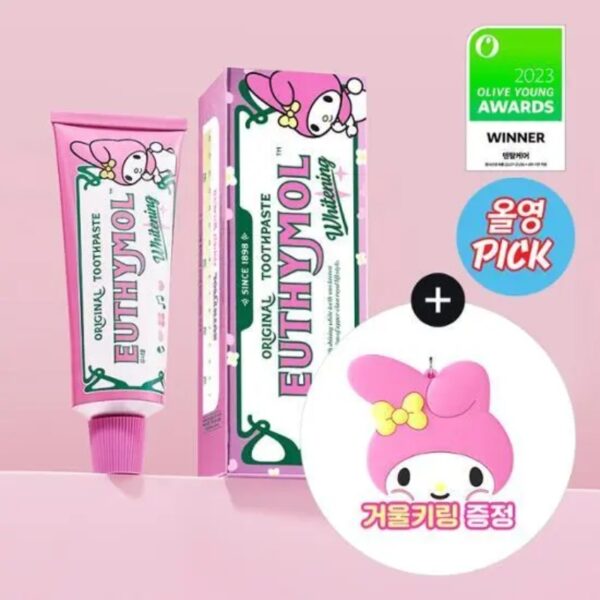 My Melody x EUTHYMOL Whitening Toothpaste 106g (+Mirror Keychain)