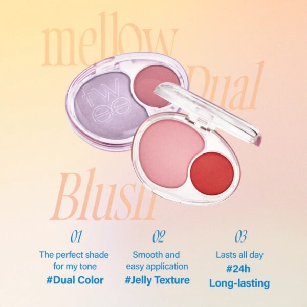 fwee Mellow Dual Blusher [#6 Colors] - Image 6