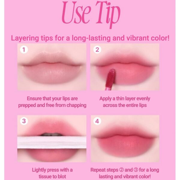 fwee Pink Obsession Stay-fit Lip Tint [#7 Colors] - Image 4