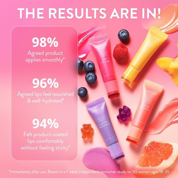 LANEIGE Lip Glowy Balm [#6 Type] (+Pouch Keyring+Berry 3g) - Image 3
