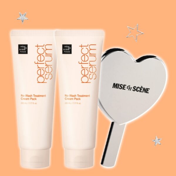 MISE EN SCENE No Wash Cream Pack 230ml 1+1 Set (+Mirror)