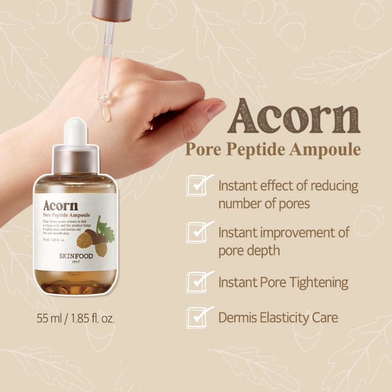 SKINFOOD Acorn Pore Peptide Ampoule 55mL - Image 3