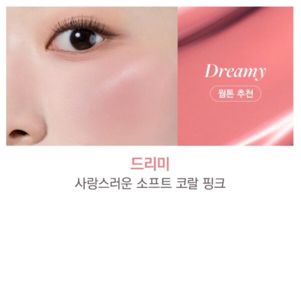 DEAR DAHLIA Petal Drop Liquid Blush [#3 Colors] (+Pang Pang Puff 2p) - Image 5
