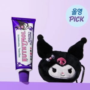 Kuromi x EUTHYMOL Whitening Purple Toothpaste 106g (+Keyring Pouch)