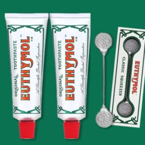 EUTHYMOL Original Toothpaste 120g x 2p Set (+ 20g x 2p +Squizzer)